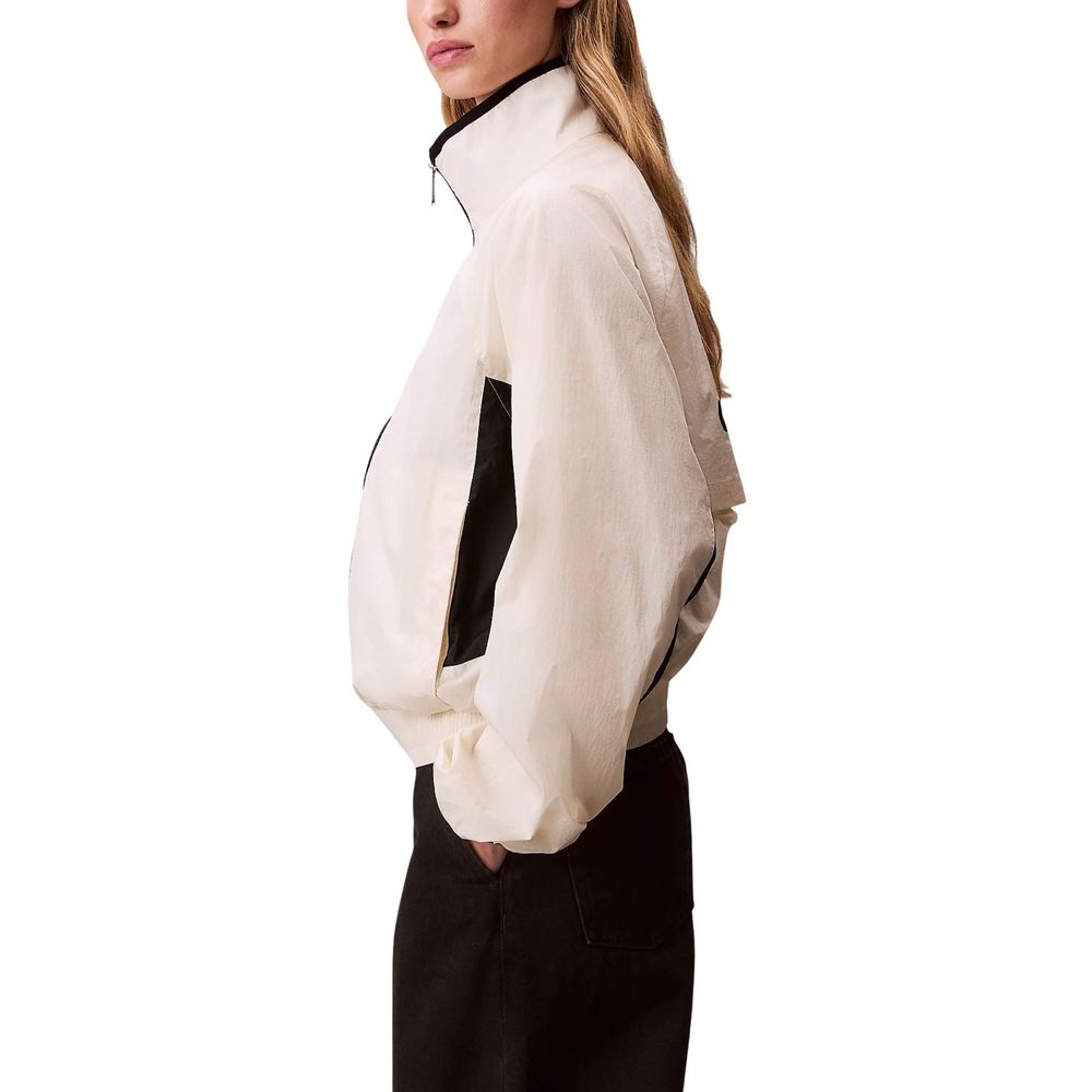 Calvin Klein Jeans White Polypropylene Shell Jacket | Regal Royce