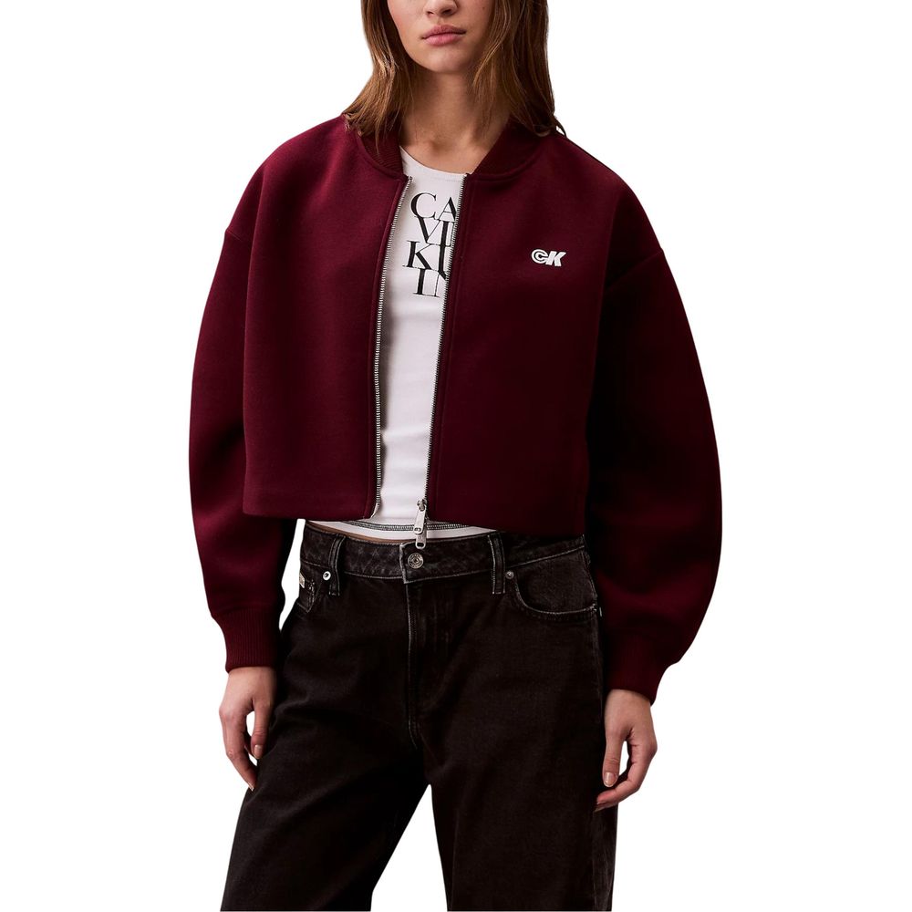 Calvin Klein Jeans Bordeaux Viscose Bomber | Regal Royce