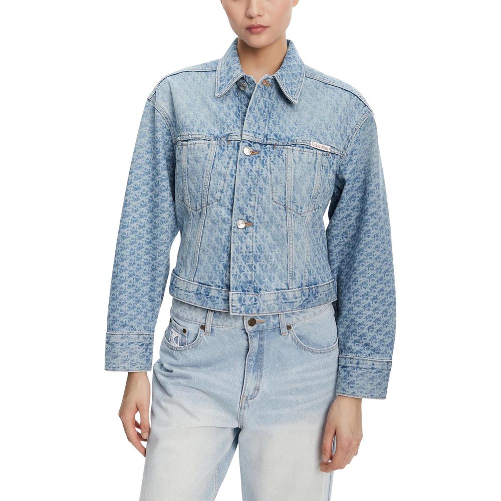 Calvin Klein Jeans Light Blue Cotton Denim Jacket | Regal Royce