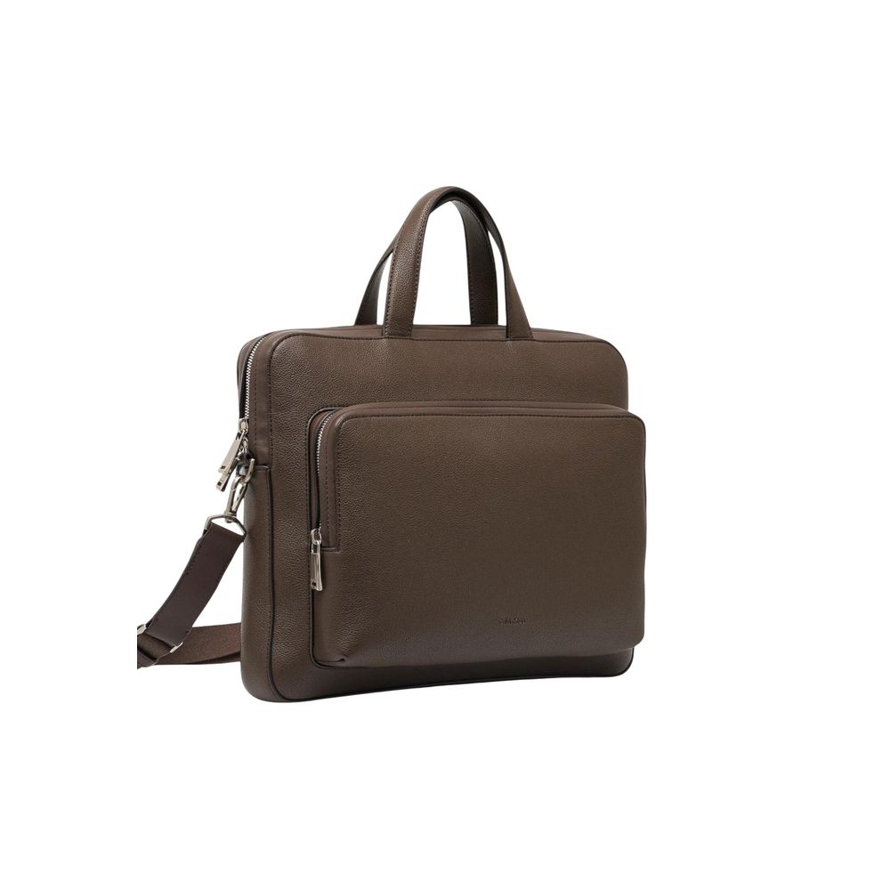 Calvin Klein Brown Polyethylene Briefcase | Regal Royce