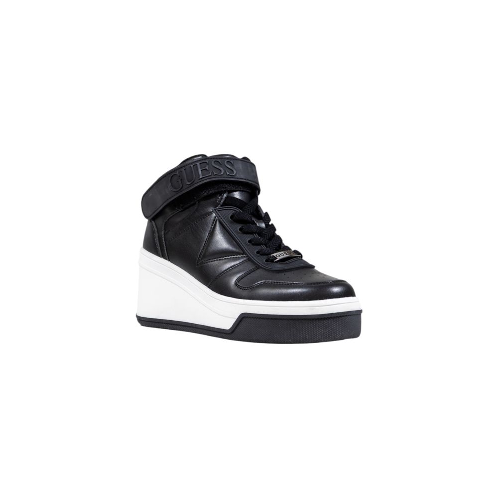 Guess Black Polyethylene Platform Sneakers | Regal Royce