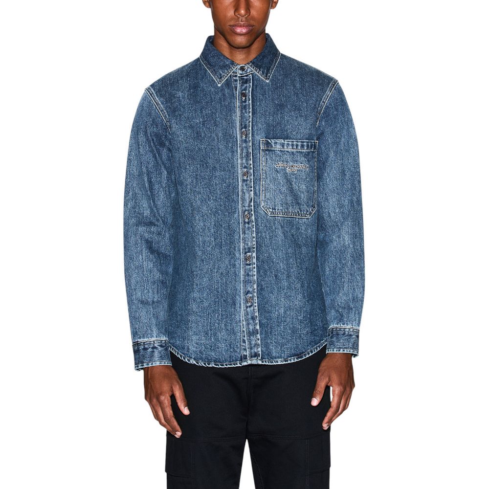Armani Exchange Blue Denim Shirt | Regal Royce