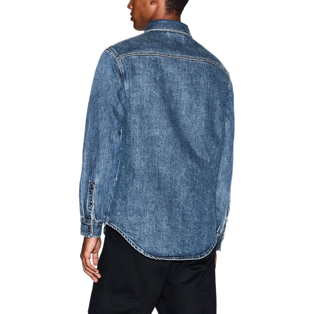 Armani Exchange Blue Denim Shirt | Regal Royce