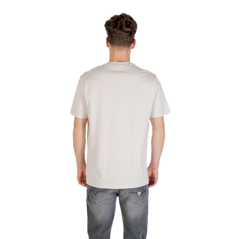 Armani Exchange Beige Cotton T-Shirt | Regal Royce