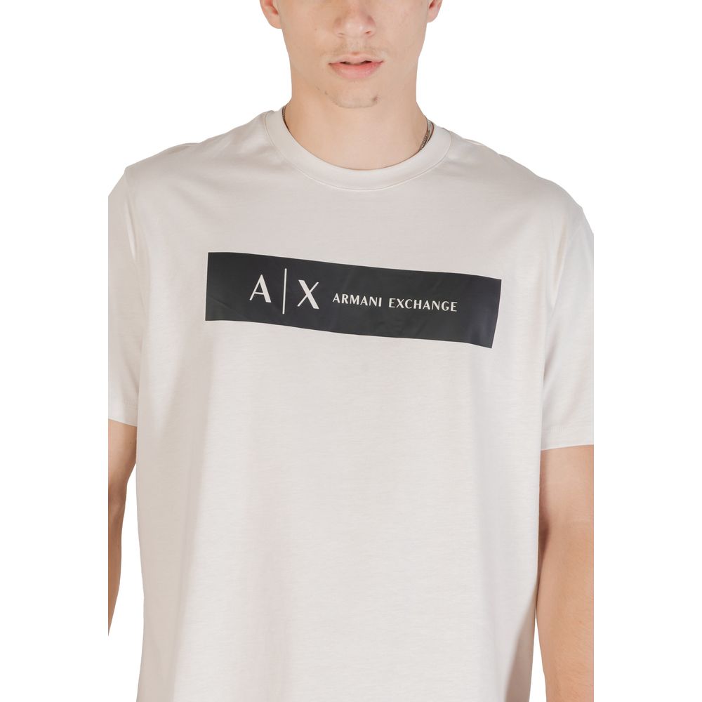 Armani Exchange Beige Cotton T-Shirt | Regal Royce