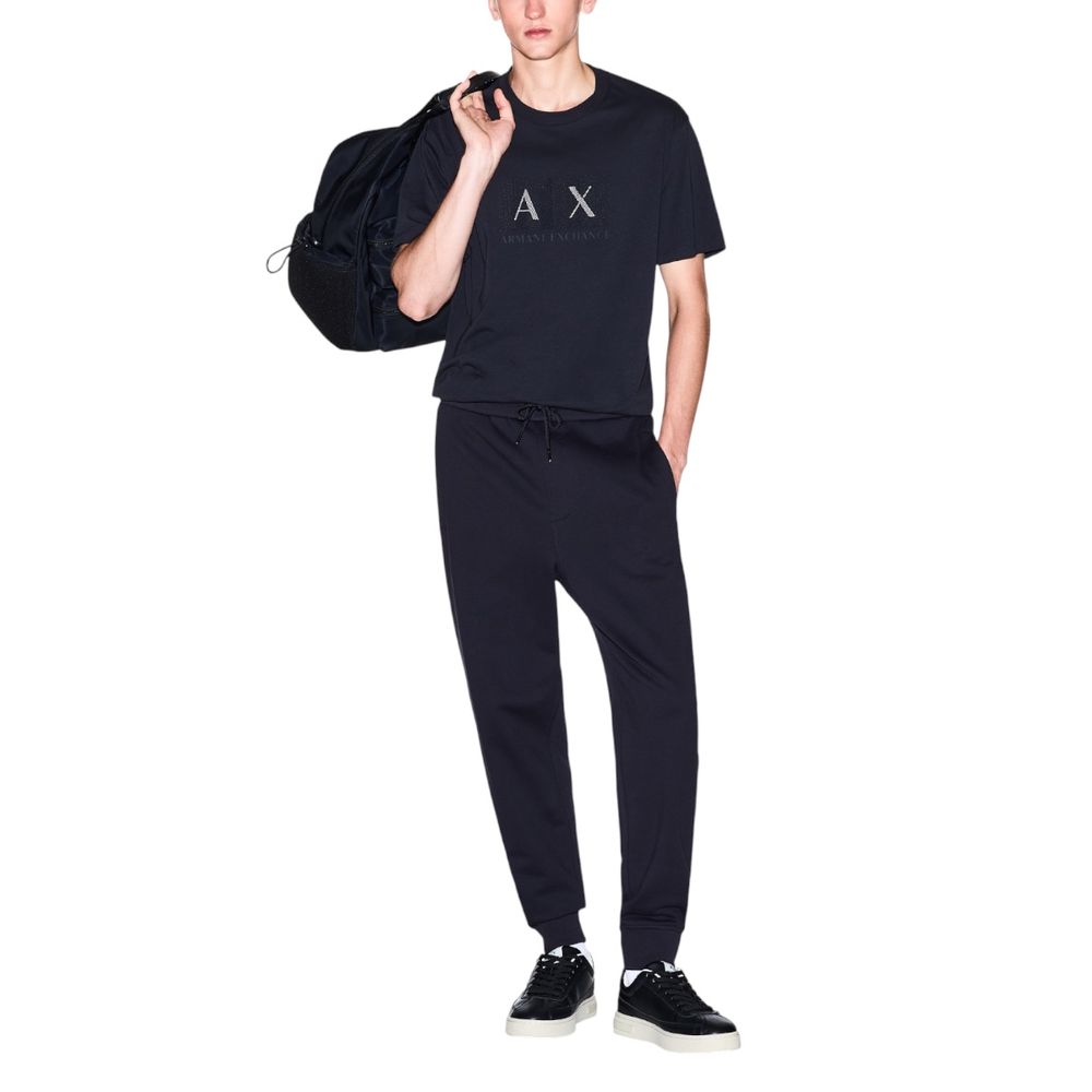 Armani Exchange Blue Cotton T-Shirt | Regal Royce