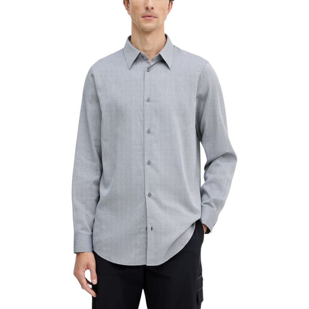 Armani Exchange Black And White Cotton Dress Shirt | Regal Royce