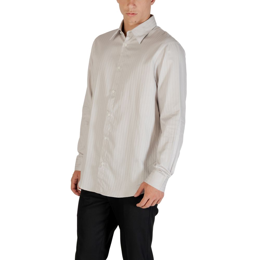 Armani Exchange Gray Cotton Pattern Shirt | Regal Royce