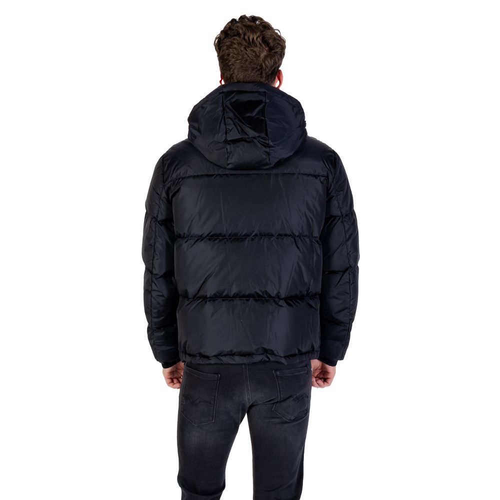 Armani Exchange Blue Polyamide Coat | Regal Royce