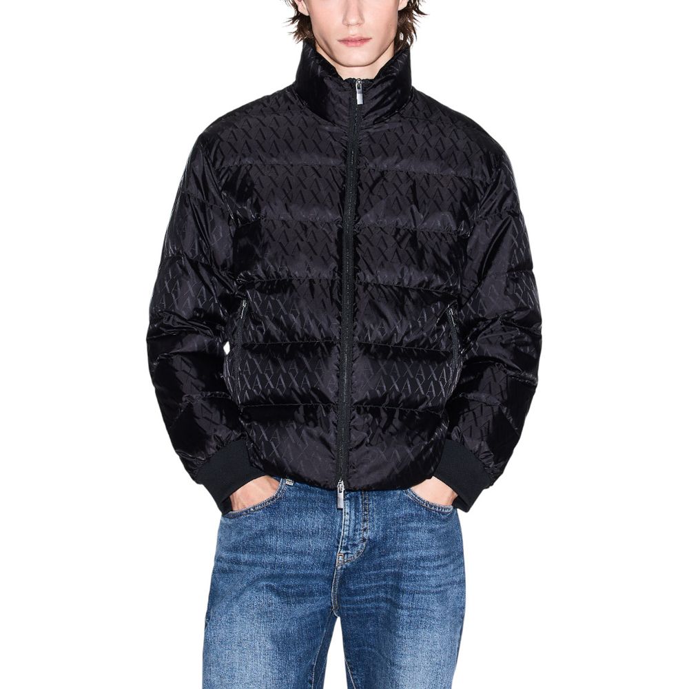 Armani Exchange Black Polyamide Coat | Regal Royce