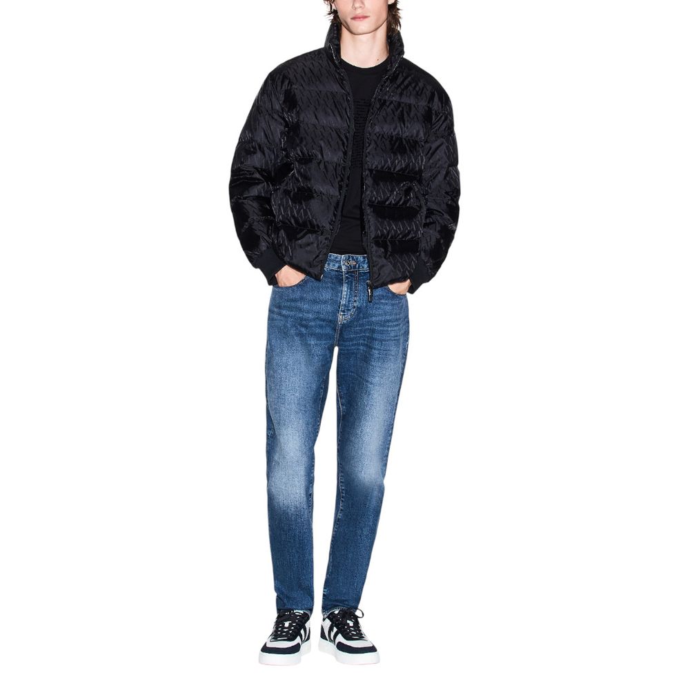 Armani Exchange Black Polyamide Coat | Regal Royce