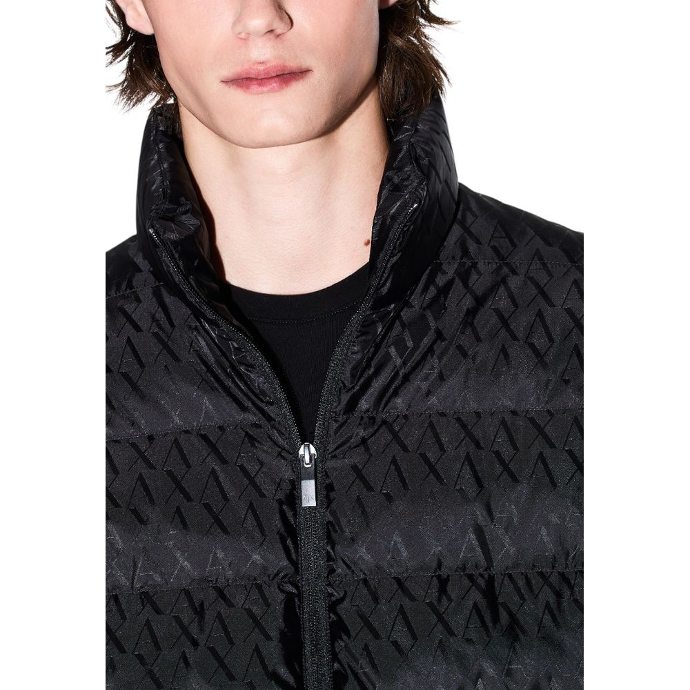 Armani Exchange Black Polyamide Coat | Regal Royce
