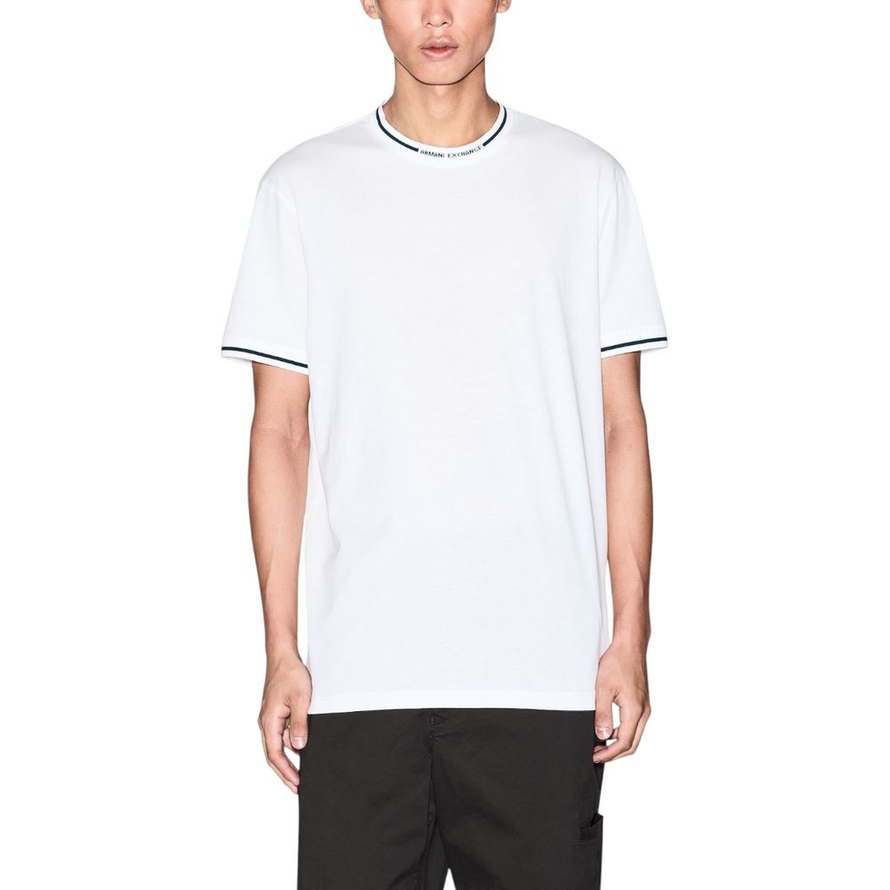 Armani Exchange White Cotton T-Shirt | Regal Royce