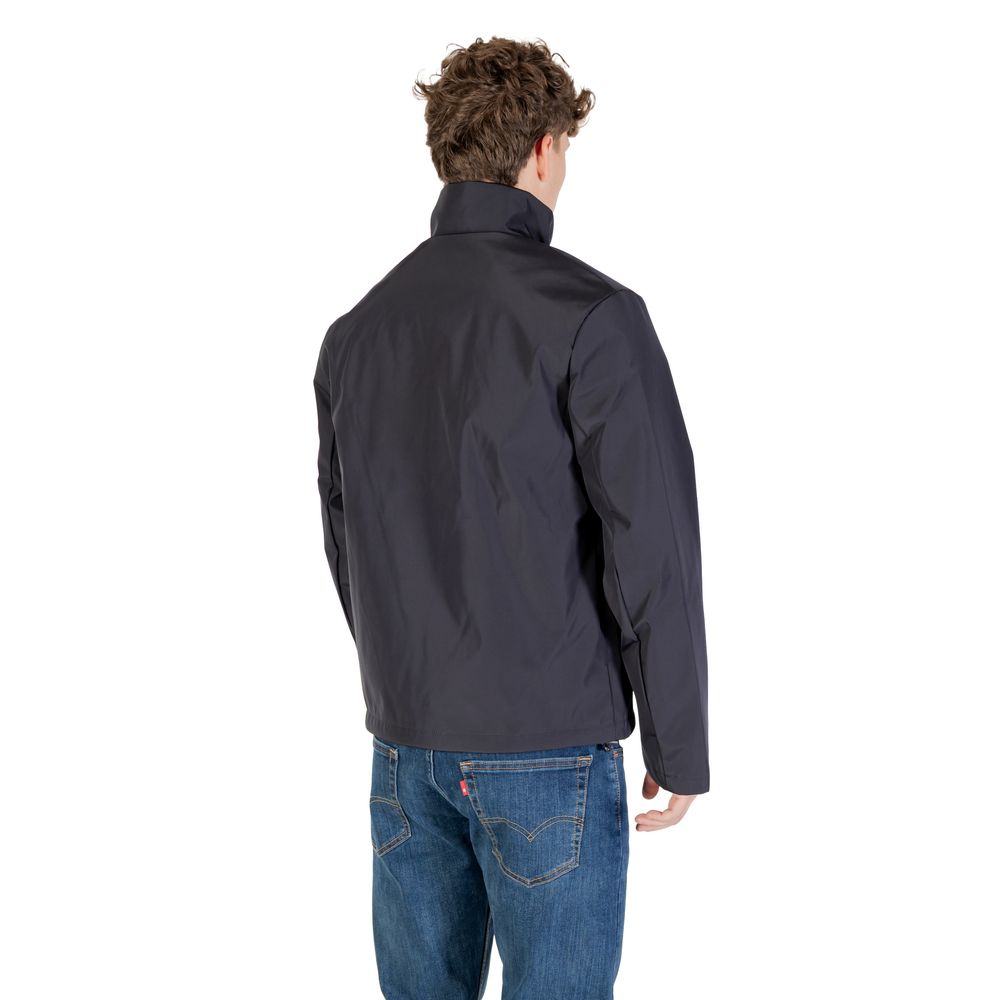 Armani Exchange Blue Polyester Full-Length Jacket | Regal Royce