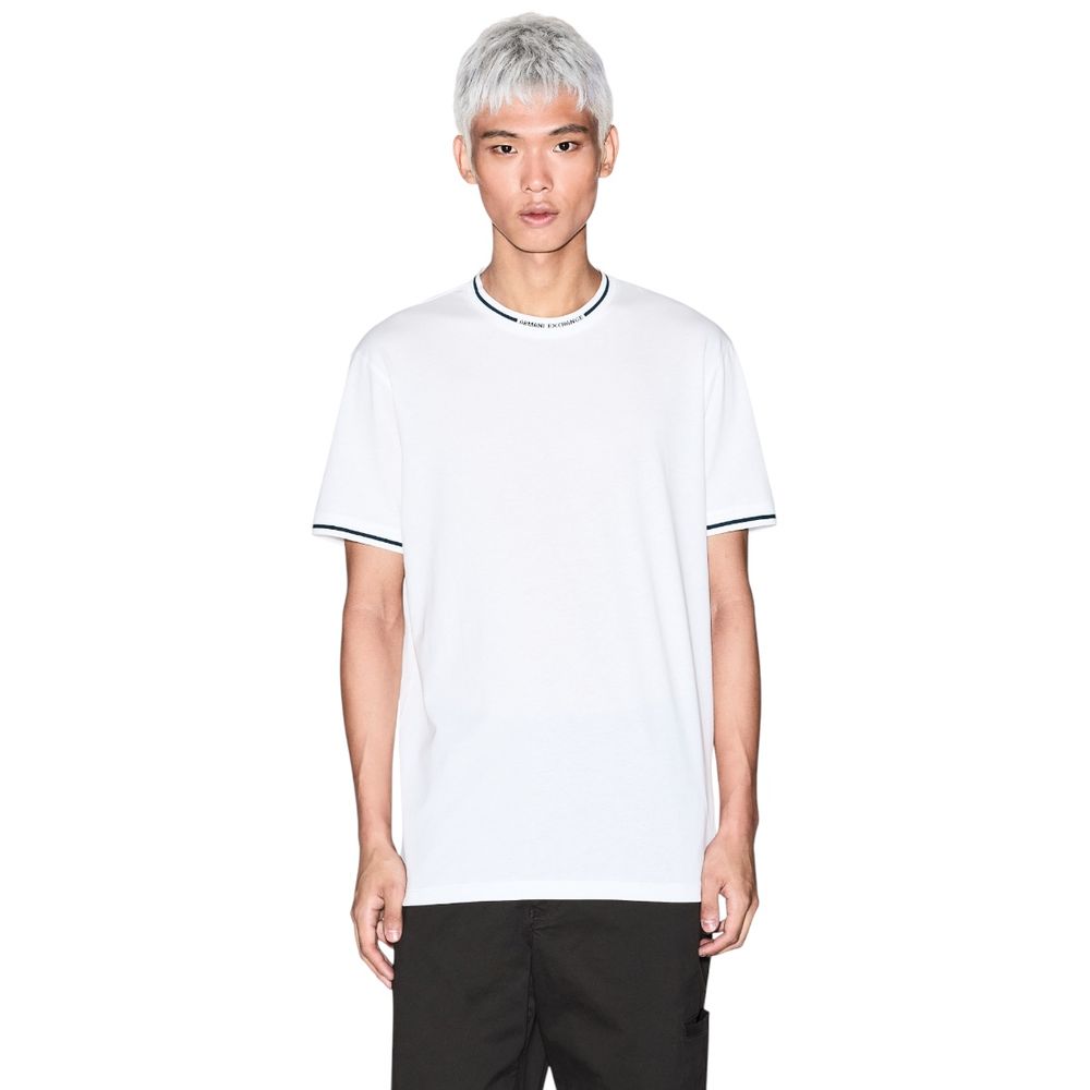 Armani Exchange White Cotton T-Shirt | Regal Royce