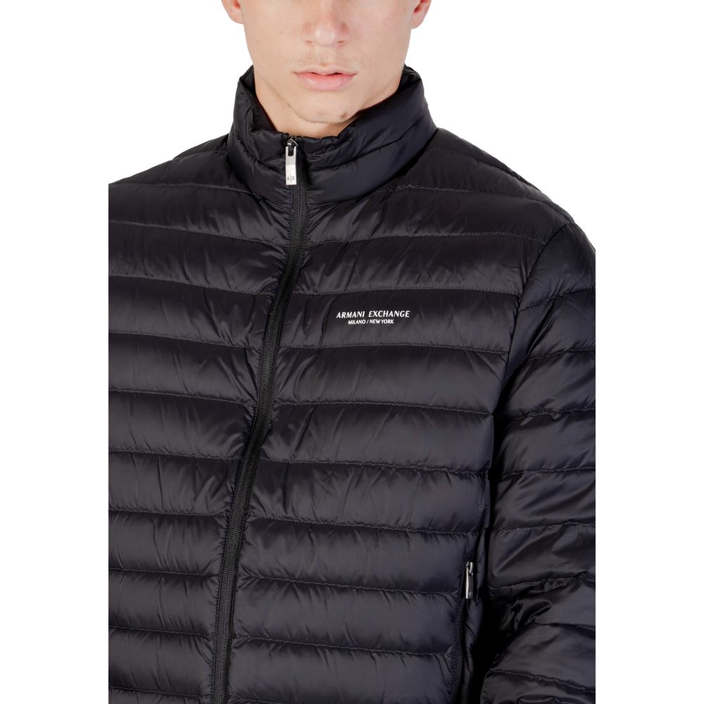 Armani Exchange Black Polyamide Coat | Regal Royce