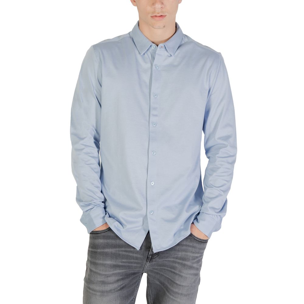 Only & Sons Blue Cotton Dress Shirt | Regal Royce