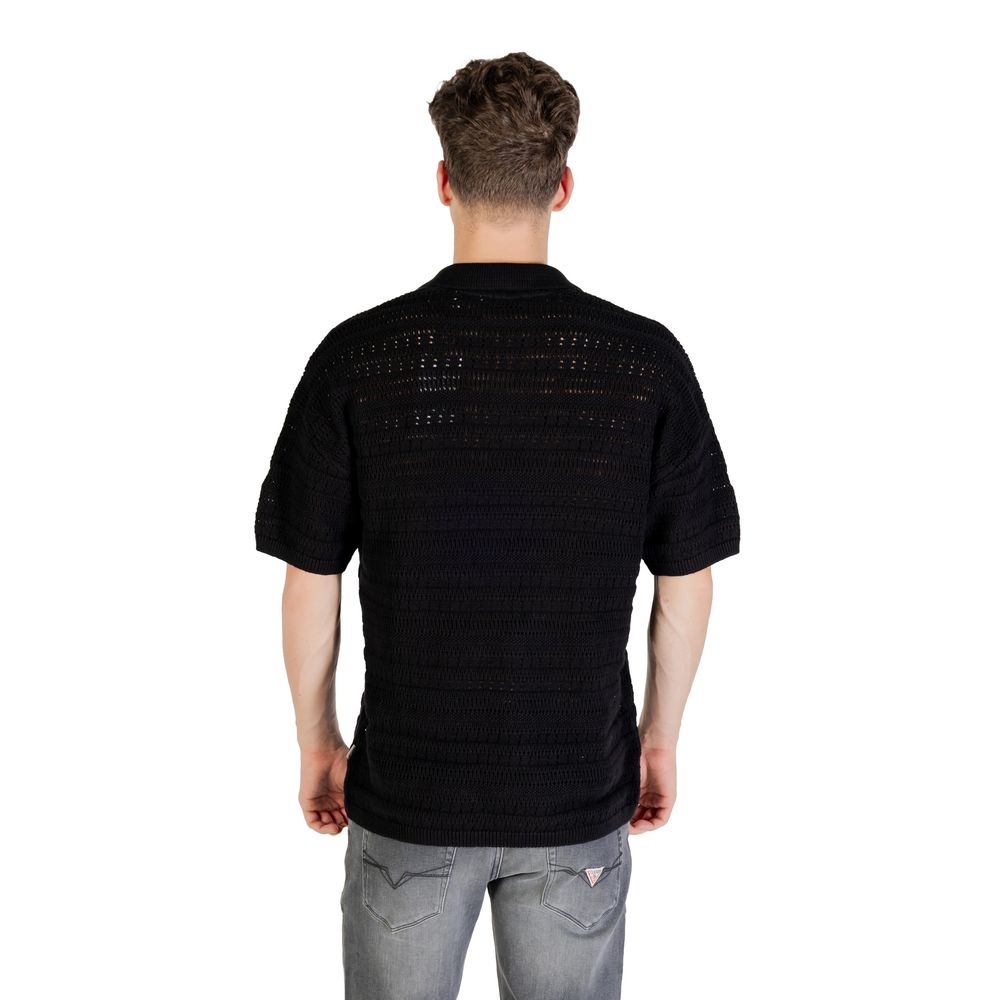 Only & Sons Black Cotton Polo Shirt | Regal Royce