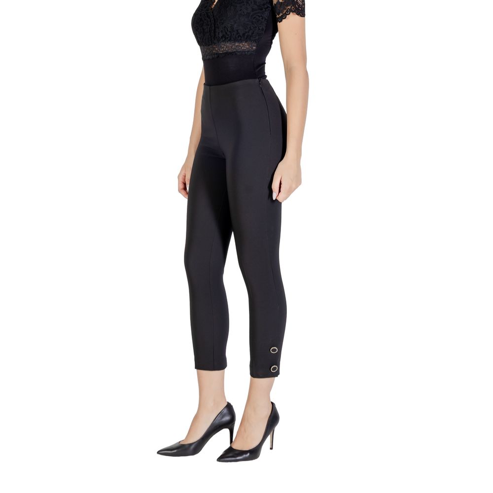 Rinascimento Black Polyester Casual Pants | Regal Royce