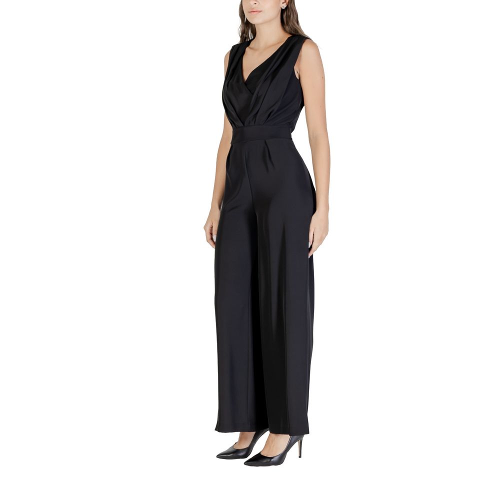 Rinascimento Black Polyester Jumpsuit | Regal Royce