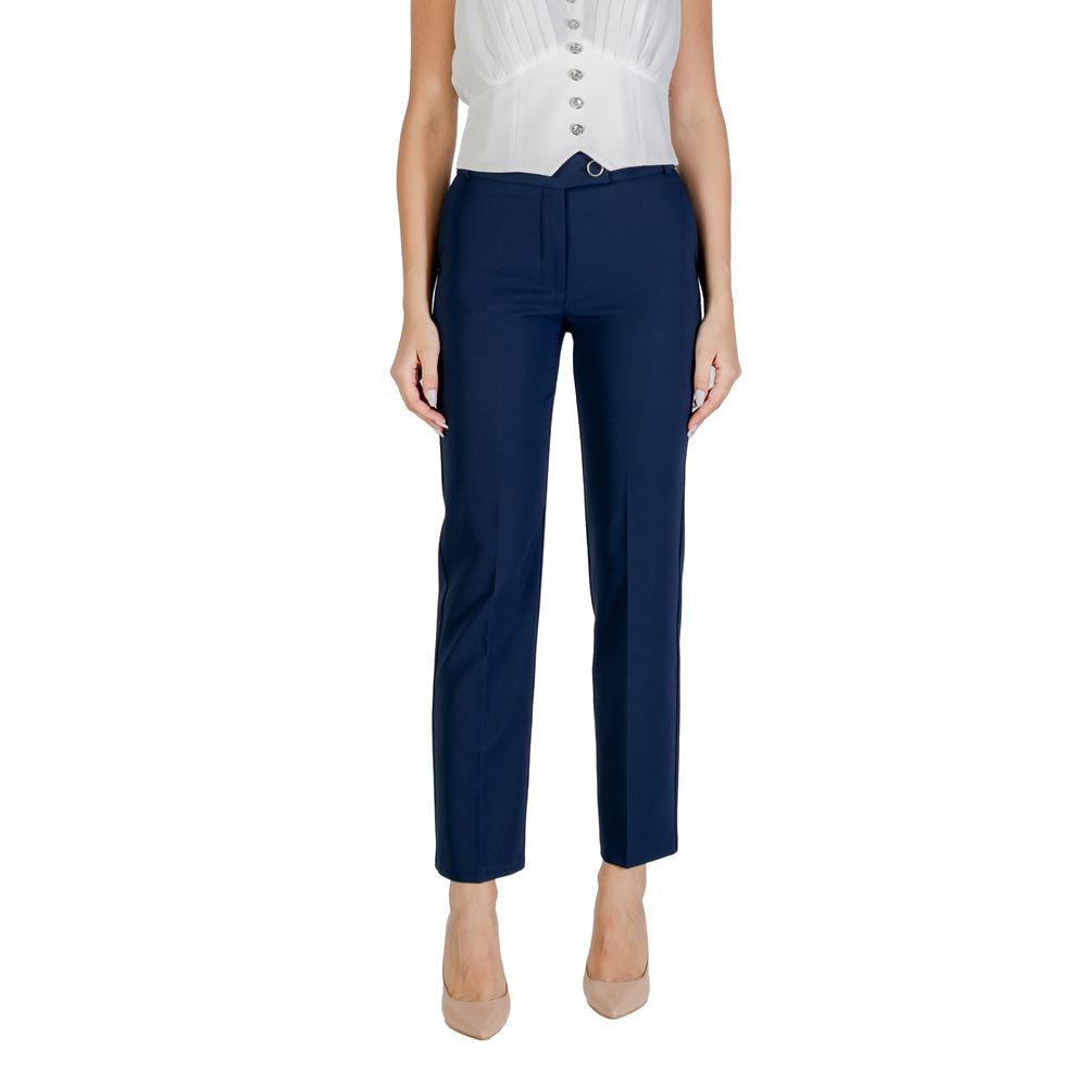Rinascimento Blue Polyester Dress Pants | Regal Royce