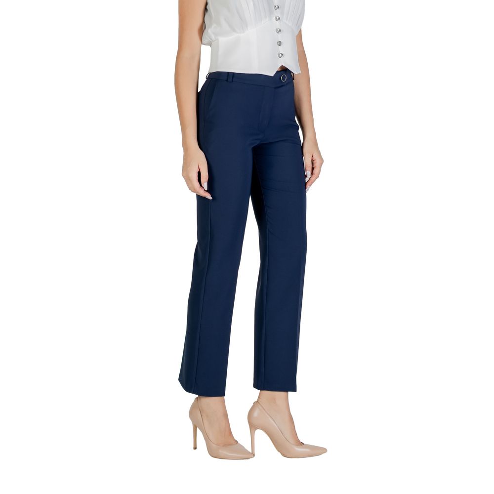 Rinascimento Blue Polyester Dress Pants | Regal Royce