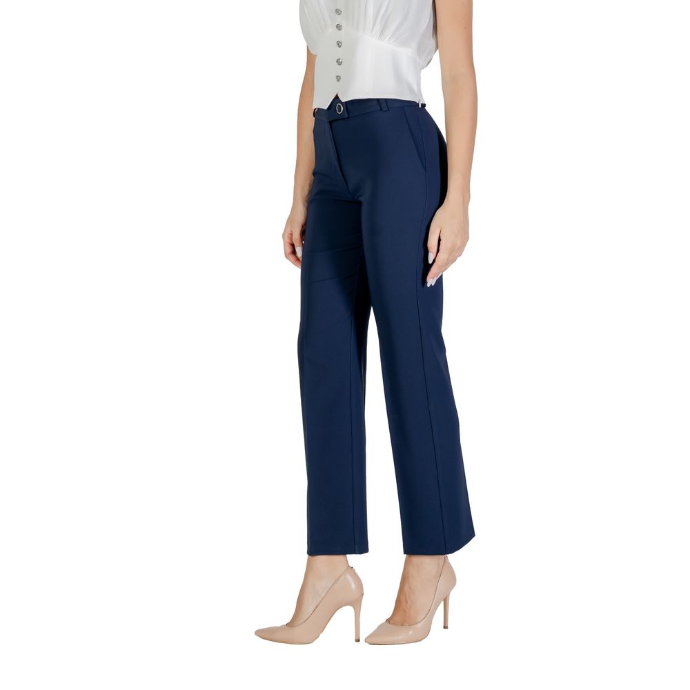 Rinascimento Blue Polyester Dress Pants | Regal Royce