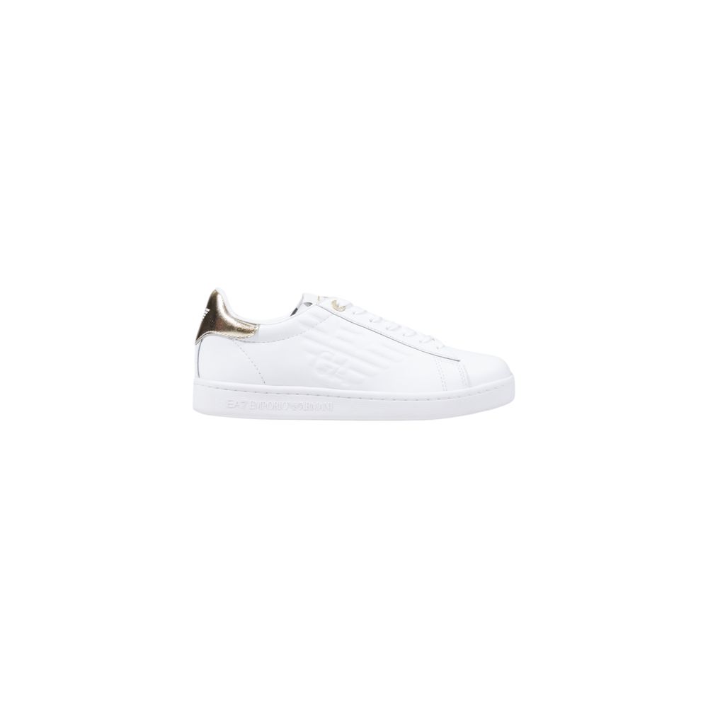 EA7 Emporio Armani White Leather Low Top Sneakers | Regal Royce