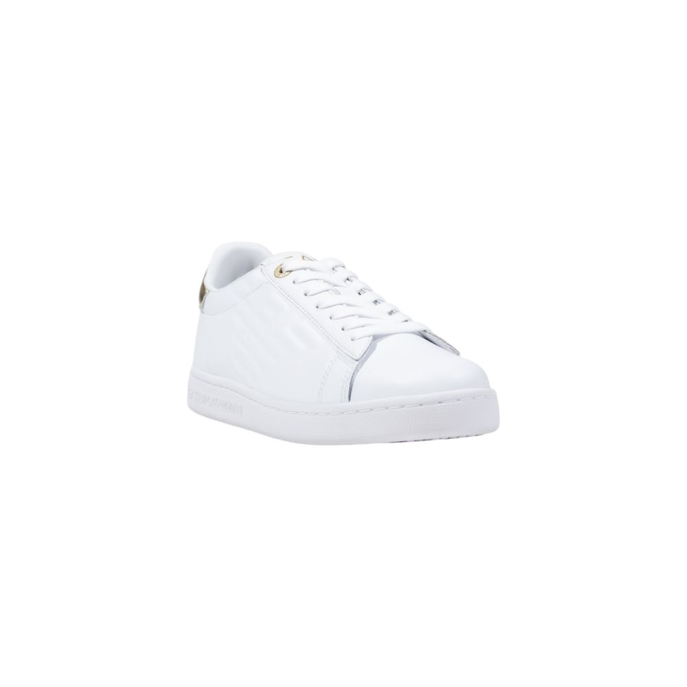 EA7 Emporio Armani White Leather Low Top Sneakers | Regal Royce