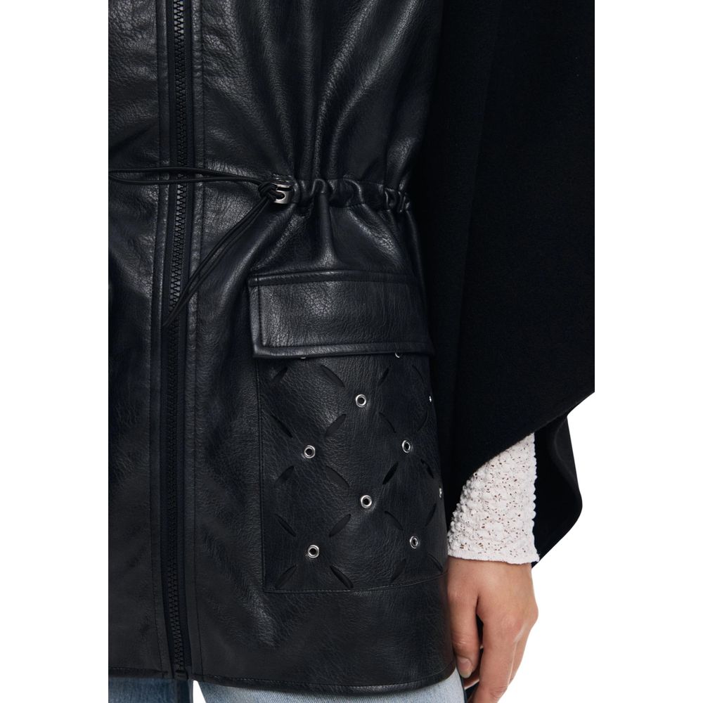 Desigual Black Polyester Jackets And Coat | Regal Royce