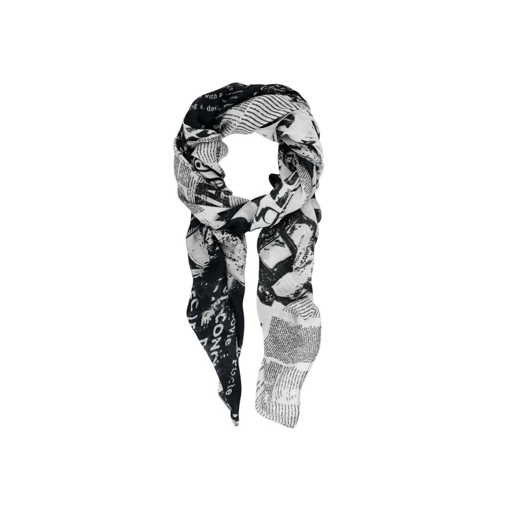Desigual Black Viscose Scarf | Regal Royce