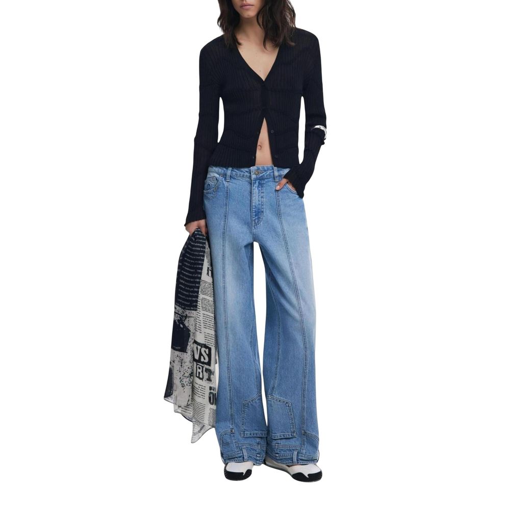 Desigual Black Viscose Scarf | Regal Royce