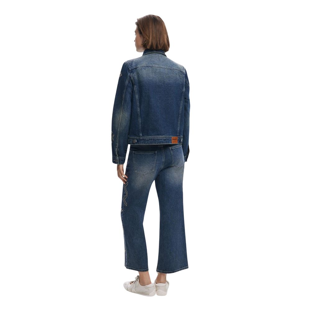Desigual Blue Cotton Denim Jacket | Regal Royce