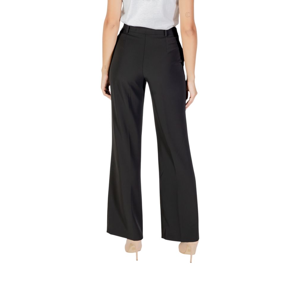Rinascimento Black Polyester Casual Pants | Regal Royce