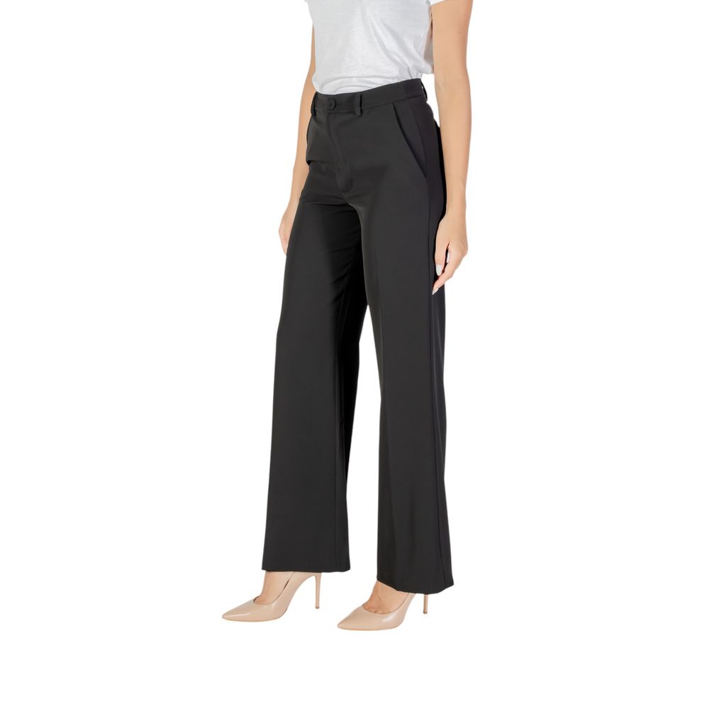 Rinascimento Black Polyester Casual Pants | Regal Royce