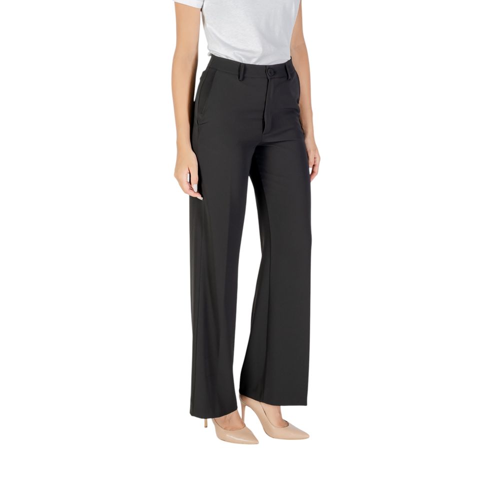 Rinascimento Black Polyester Casual Pants | Regal Royce