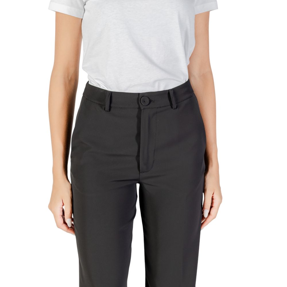 Rinascimento Black Polyester Casual Pants | Regal Royce