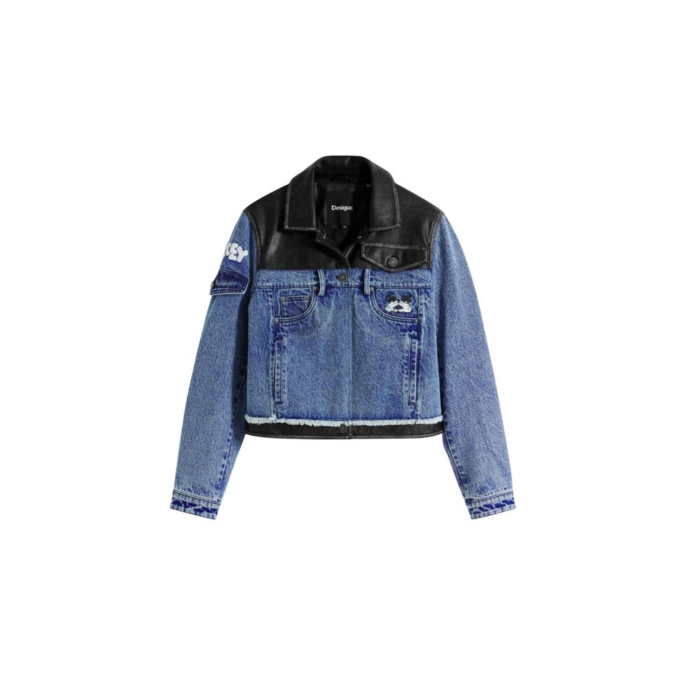 Desigual Blue Cotton Denim Jacket | Regal Royce