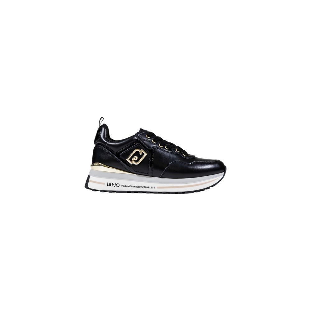 Liu Jo Black Artificial Leather Platform Sneakers | Regal Royce