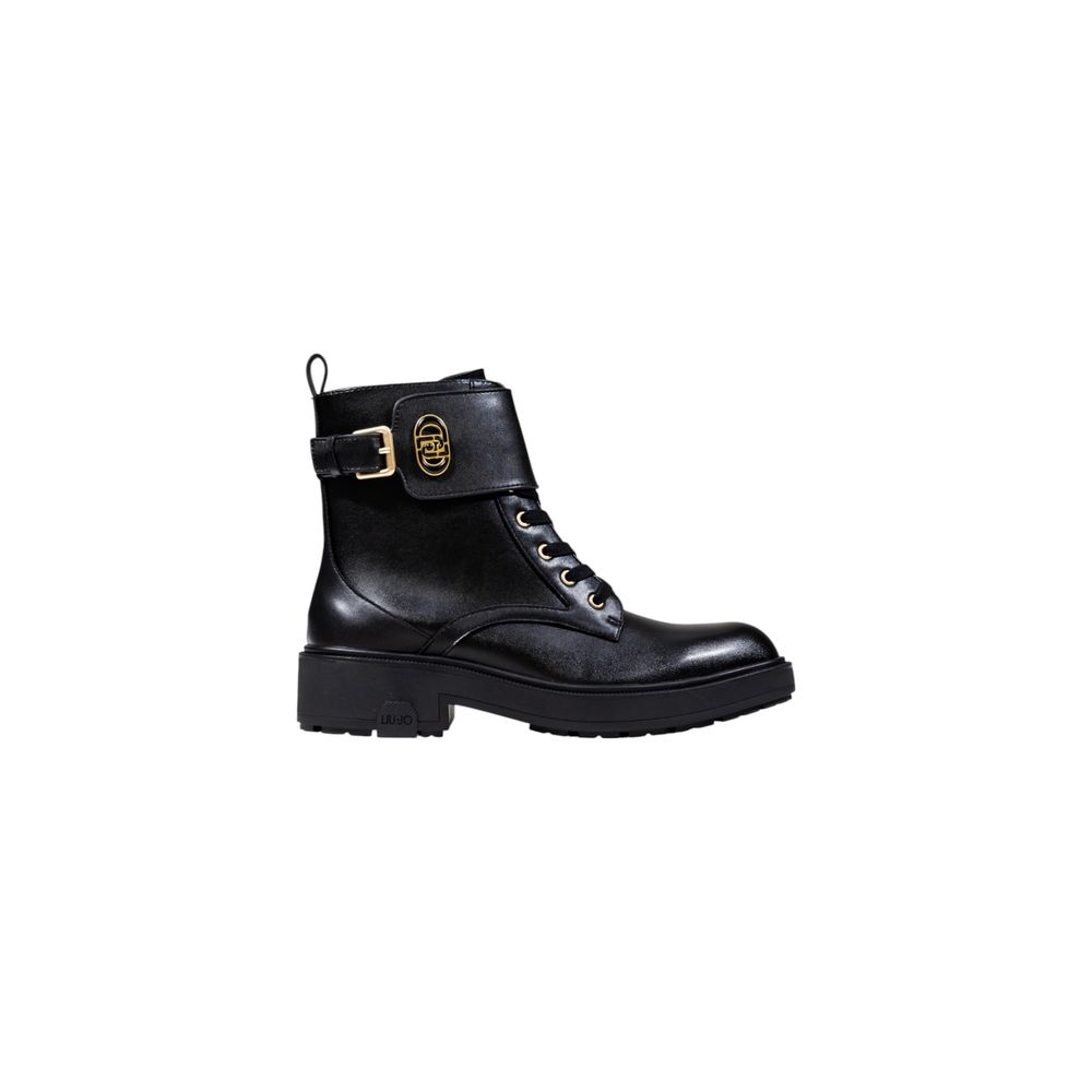 Liu Jo Black Artificial Leather Lace-Up Boots | Regal Royce