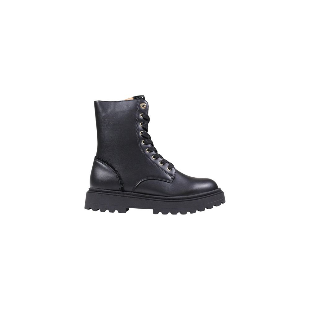 Alviero Martini Prima Classe Black Polyethylene Lace-Up Boots | Regal Royce