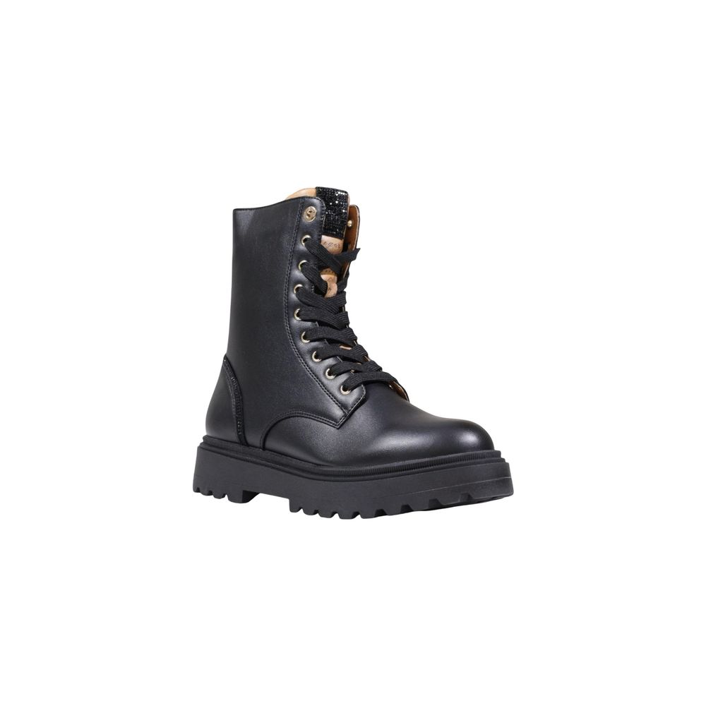 Alviero Martini Prima Classe Black Polyethylene Lace-Up Boots | Regal Royce