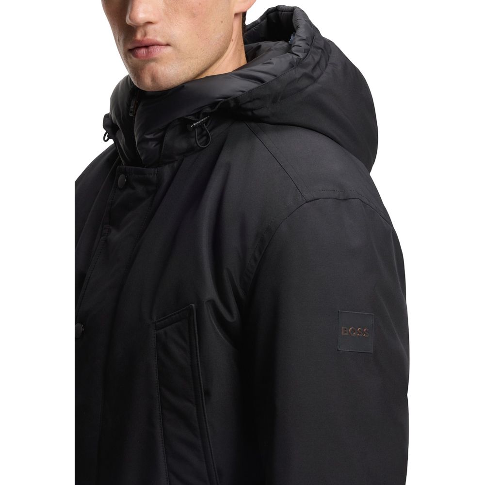 Hugo Boss Black Polyester Full-Length Jacket | Regal Royce