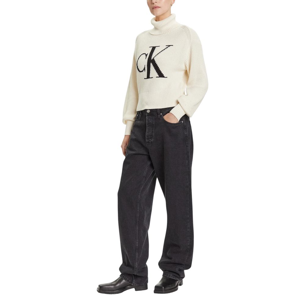 Calvin Klein Jeans Beige Cotton Sweatshirt | Regal Royce