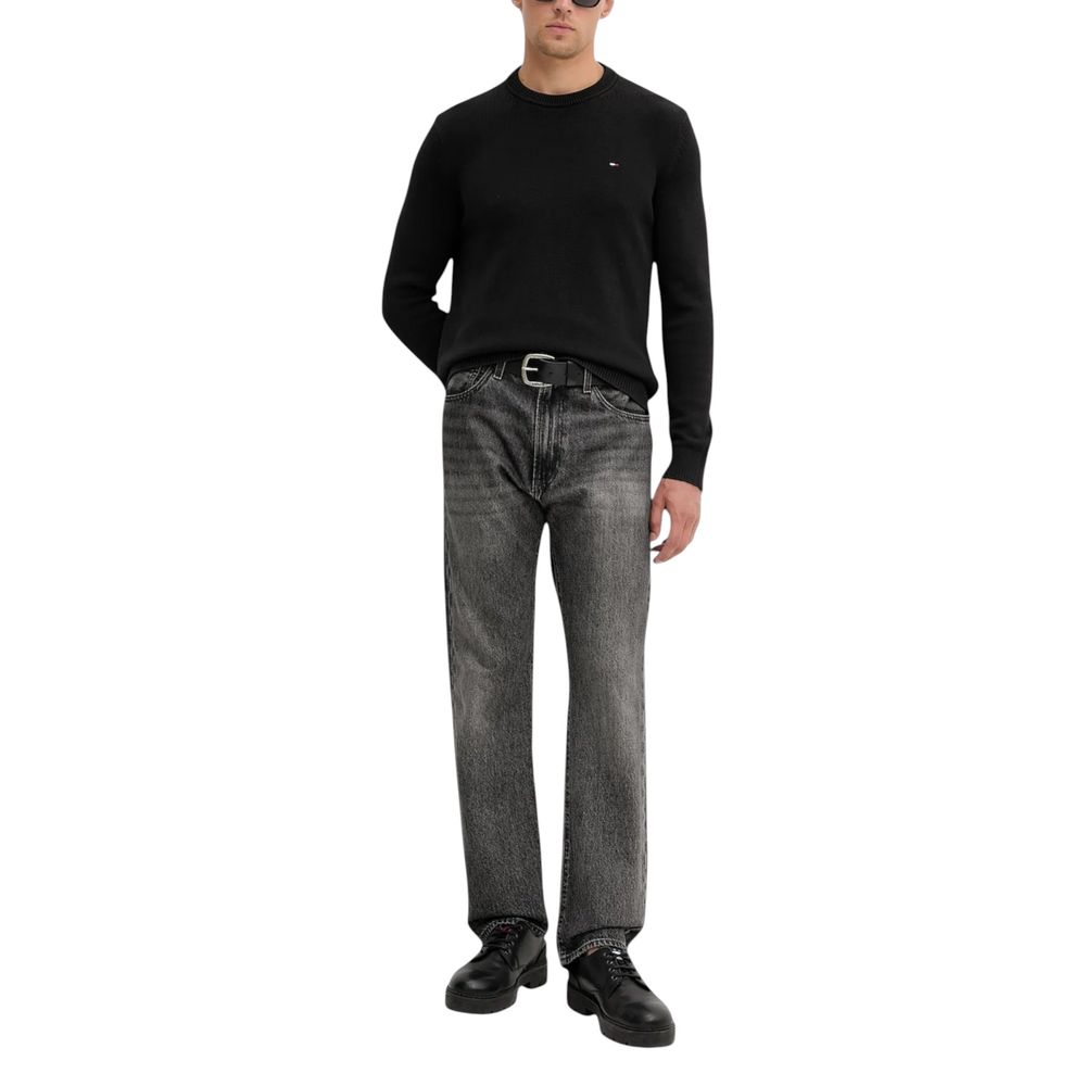 Tommy Hilfiger Jeans Black Organic Cotton Sweatshirt | Regal Royce