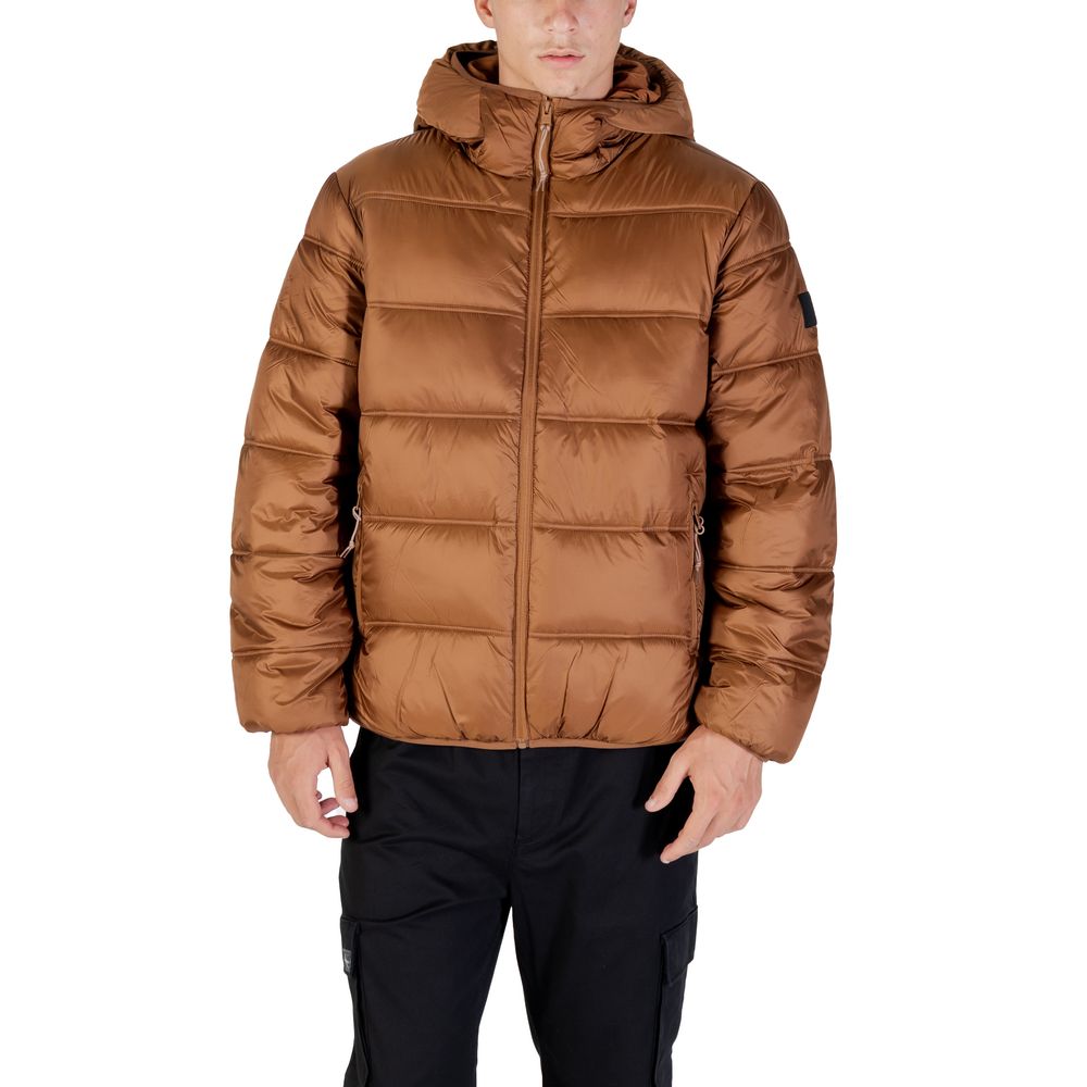 Tommy Hilfiger Jeans Brown Polyamide Coat | Regal Royce