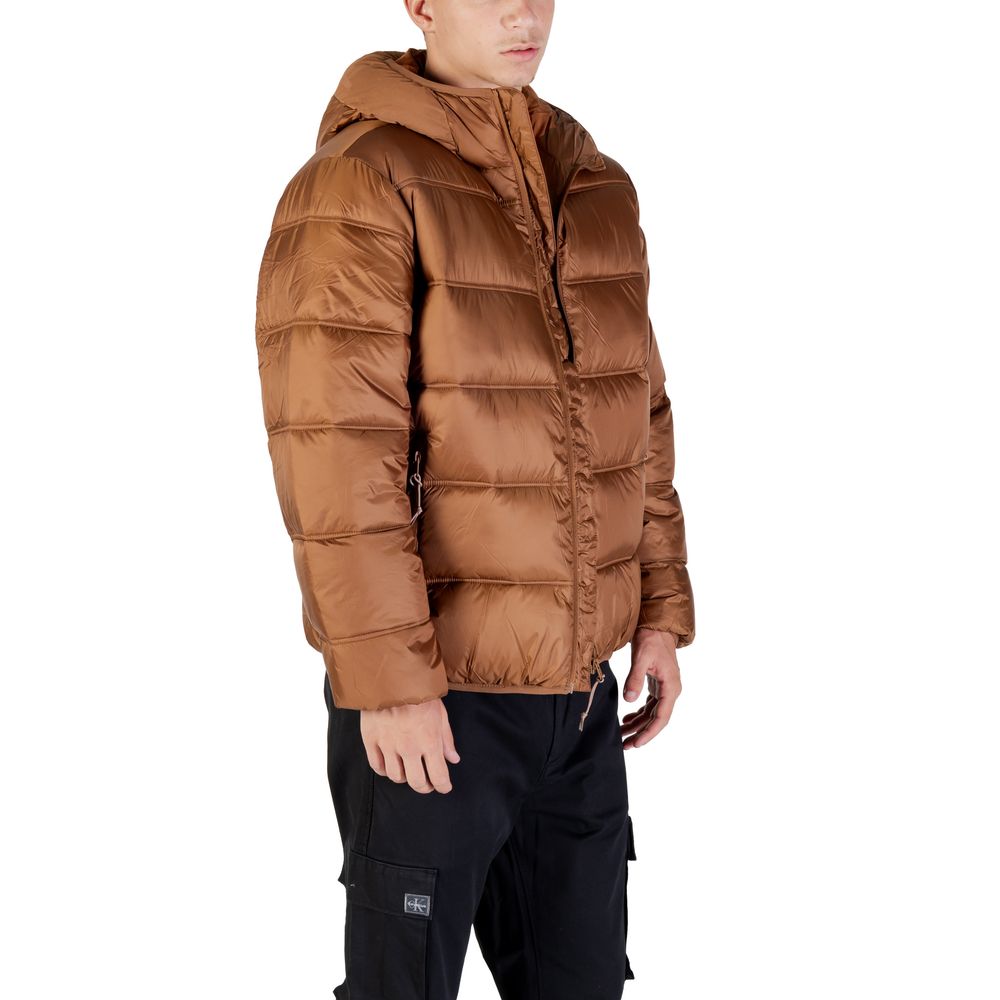 Tommy Hilfiger Jeans Brown Polyamide Coat | Regal Royce