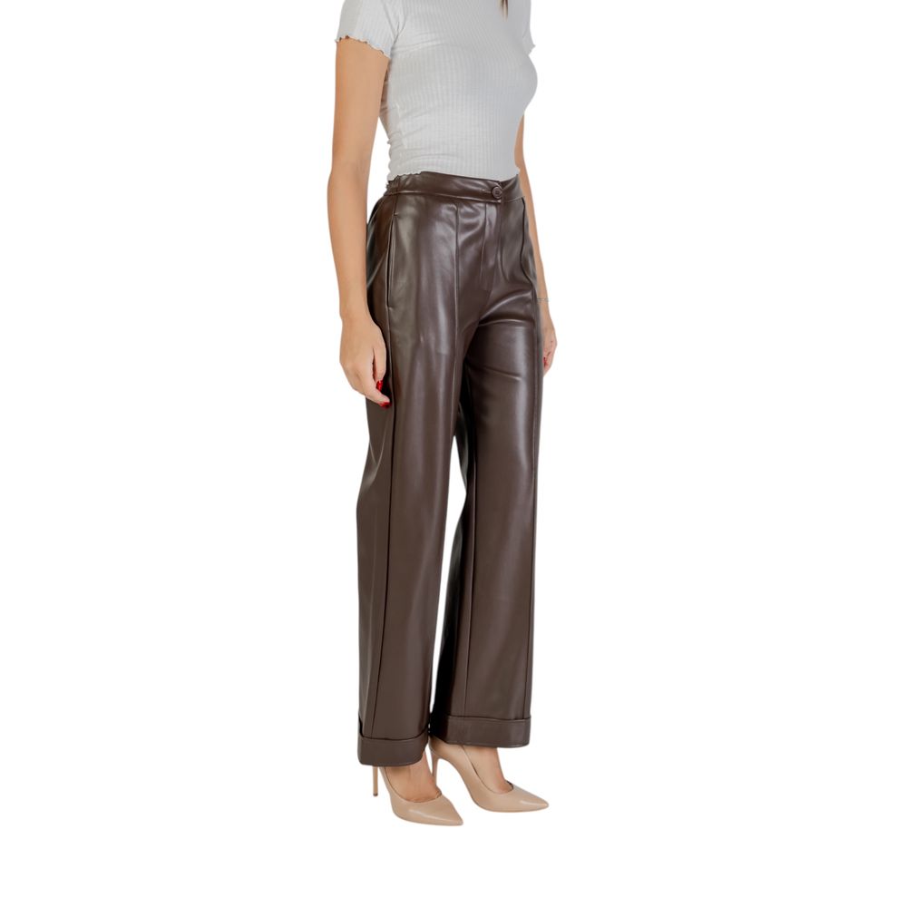 Liu Jo Brown Polyester Casual Pants | Regal Royce