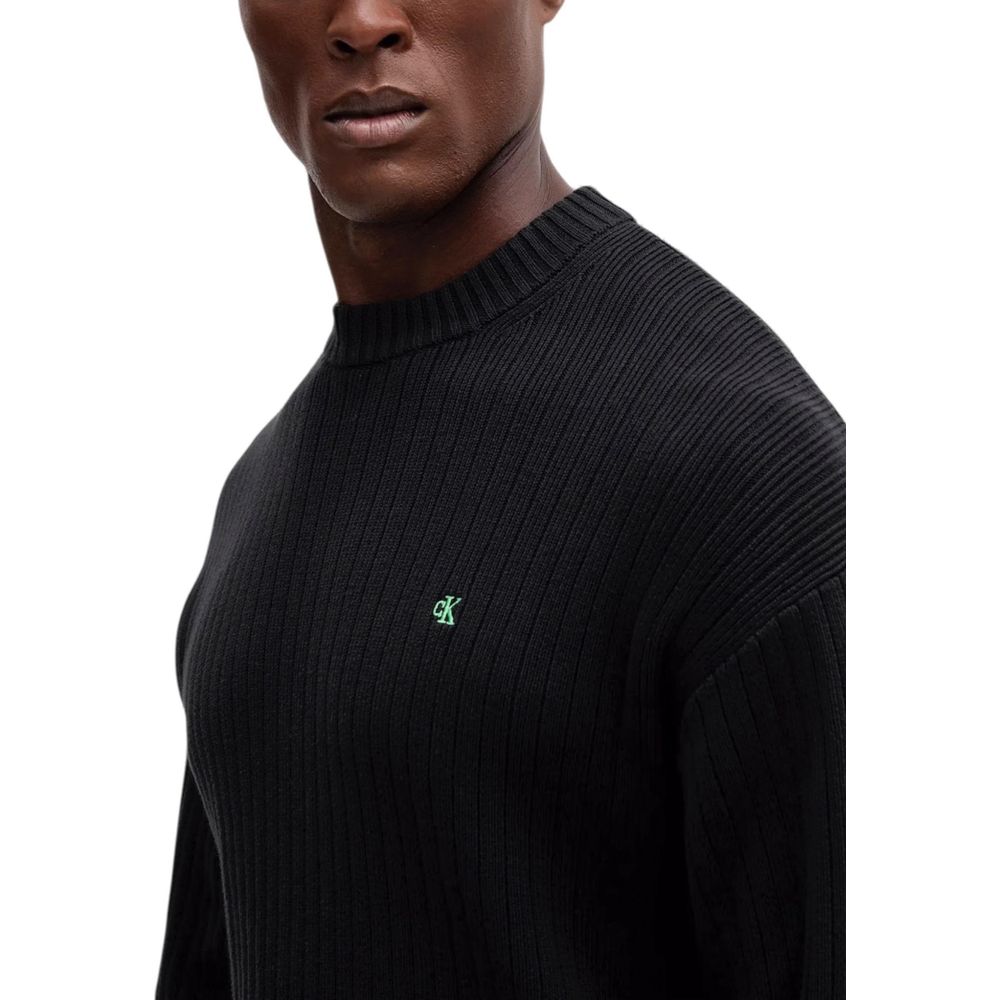 Calvin Klein Jeans Black Cotton Sweatshirt | Regal Royce
