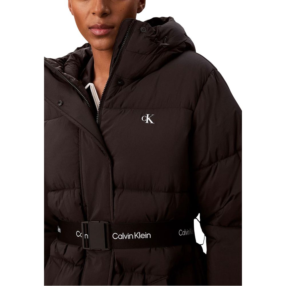 Calvin Klein Jeans Black Polyamide Coat | Regal Royce